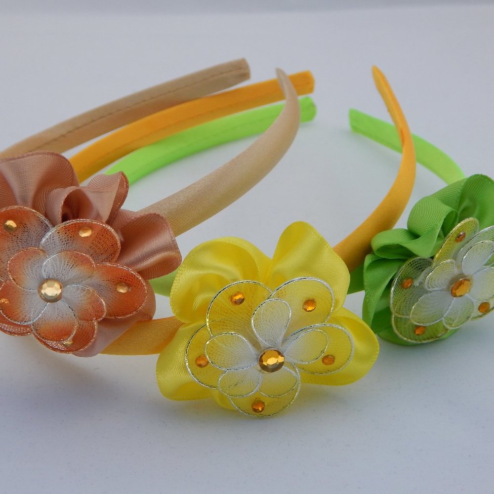 Mesh flower Headbands
